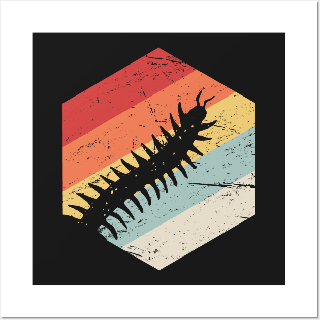 Retro 70s Centipede Wall Art by MeatMan